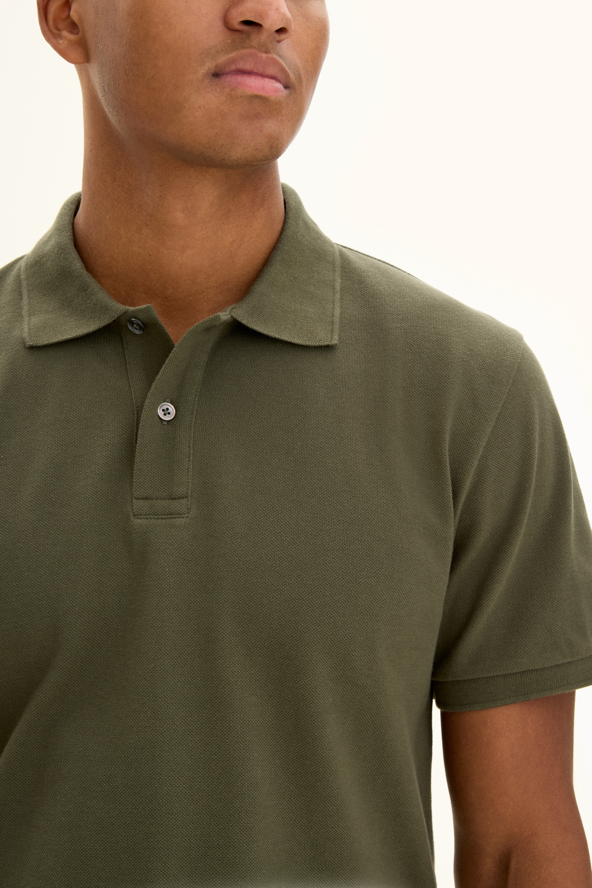 Oscar Jacobson - Regular Fit Bomullspiké - stl. XXL - Grön - Herr