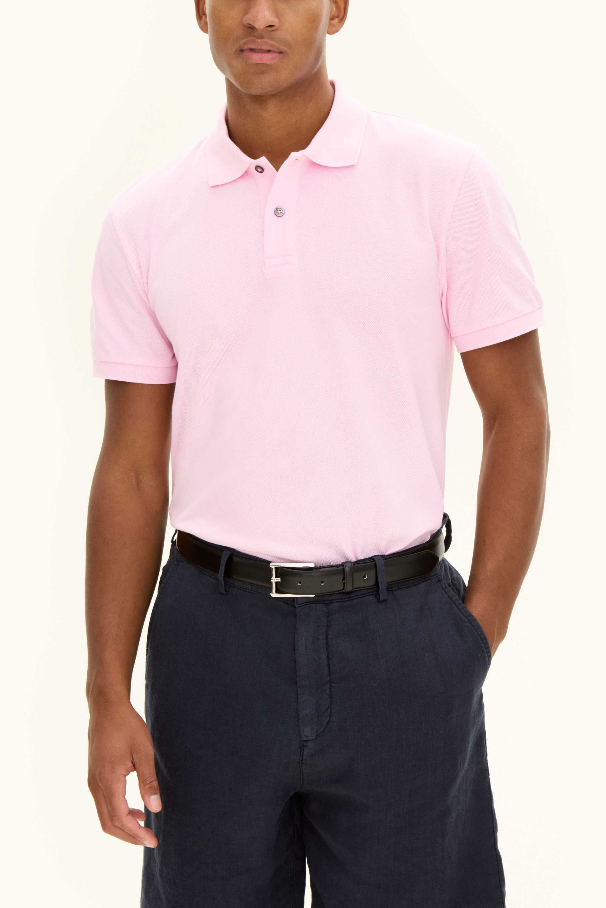 Oscar Jacobson Regular Fit Bomullspiké - stl. L - Rosa - Herr