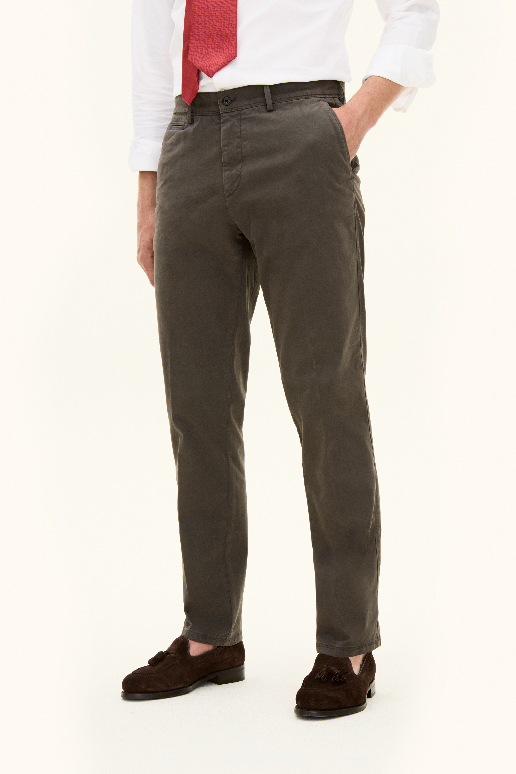Oscar Jacobson Slim Fit Bukser Bomullsstretch - str. 56 - Menn