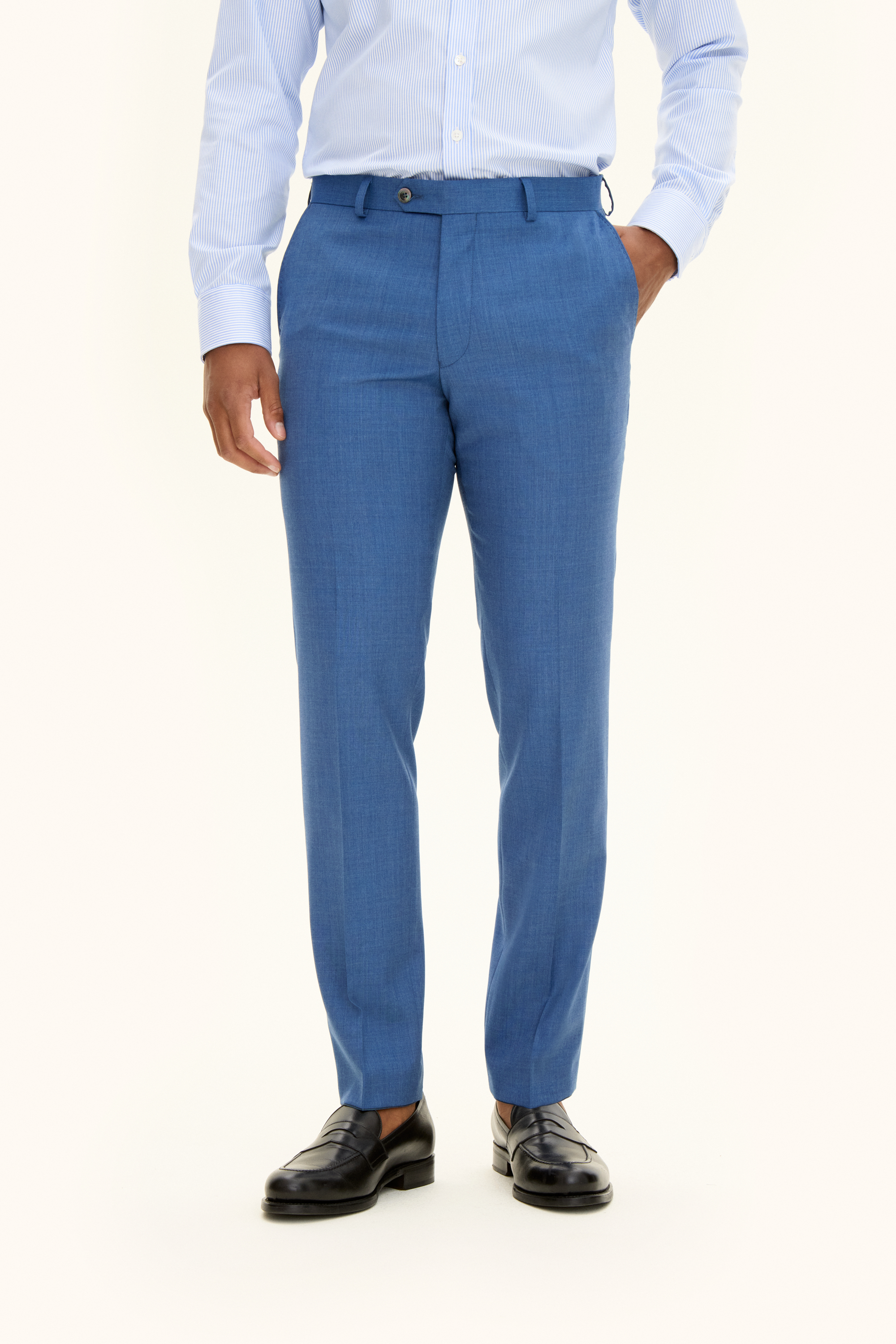 Oscar Jacobson Slim Fit Sharkskinbukser - str. 46 - Menn
